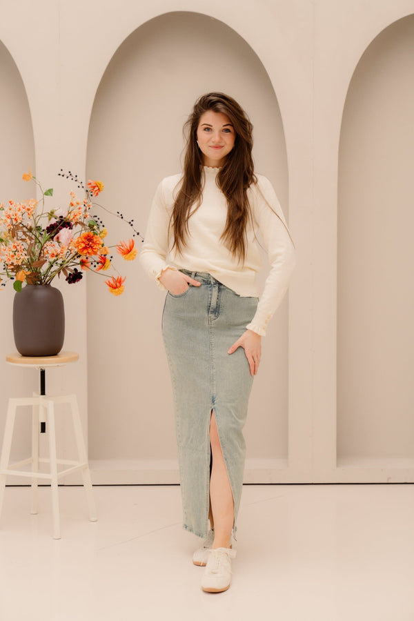 Hiva top off white - Bij Keesje - Bij Keesje - Top