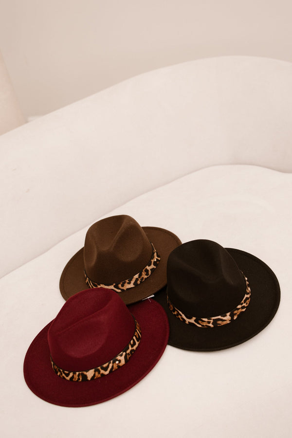 Hoed Marie bordeaux luipaard - Bij Keesje - Bij Keesje