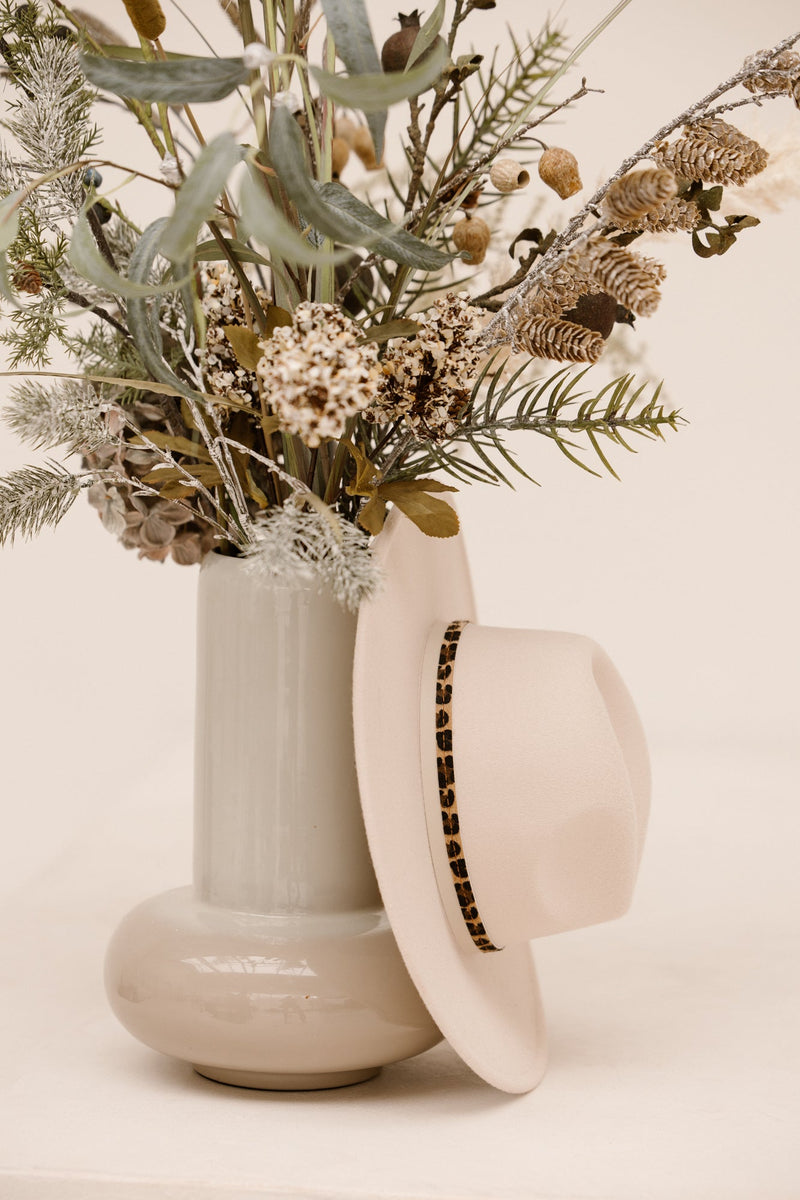 Hoed Veerle smalle band ecru - Bij Keesje - Bij Keesje