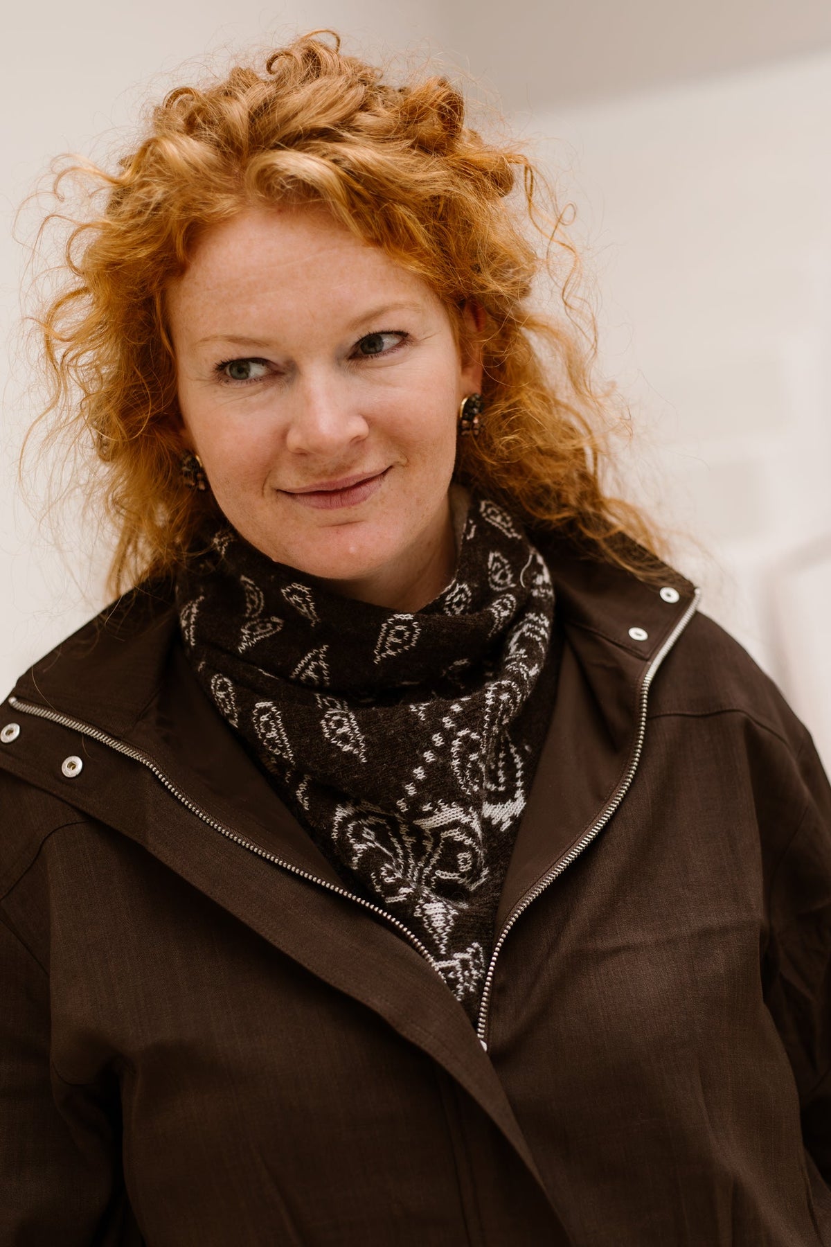 Hollis sjaal Dark Brown/Cream - Bij Keesje - Bij Keesje - Sjaal