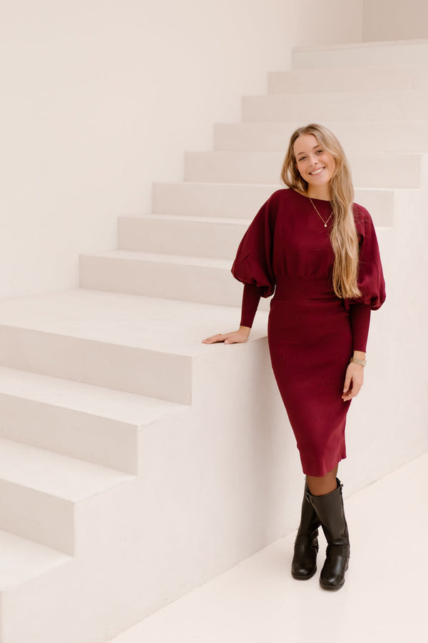 Holly jurk bordeaux - Bij Keesje - Bij - Keesje