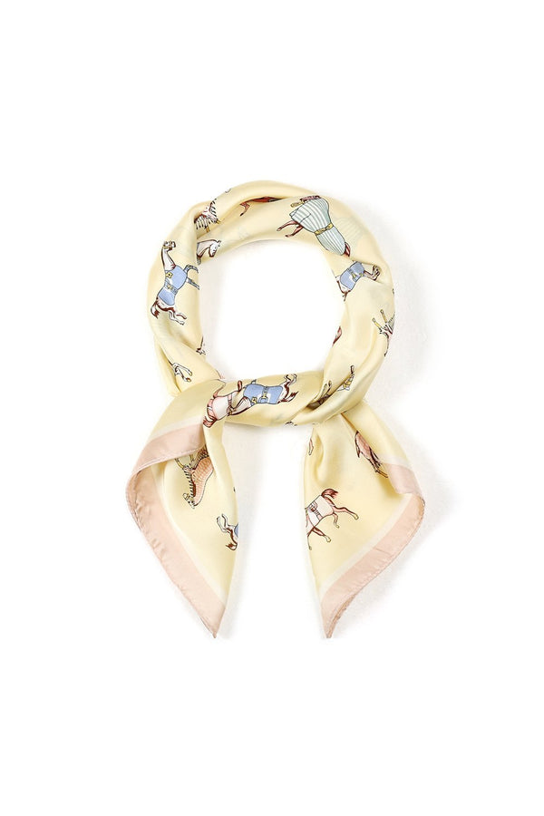 Horse sjaal light yellow - Bij Keesje - Bij Keesje - accessoires