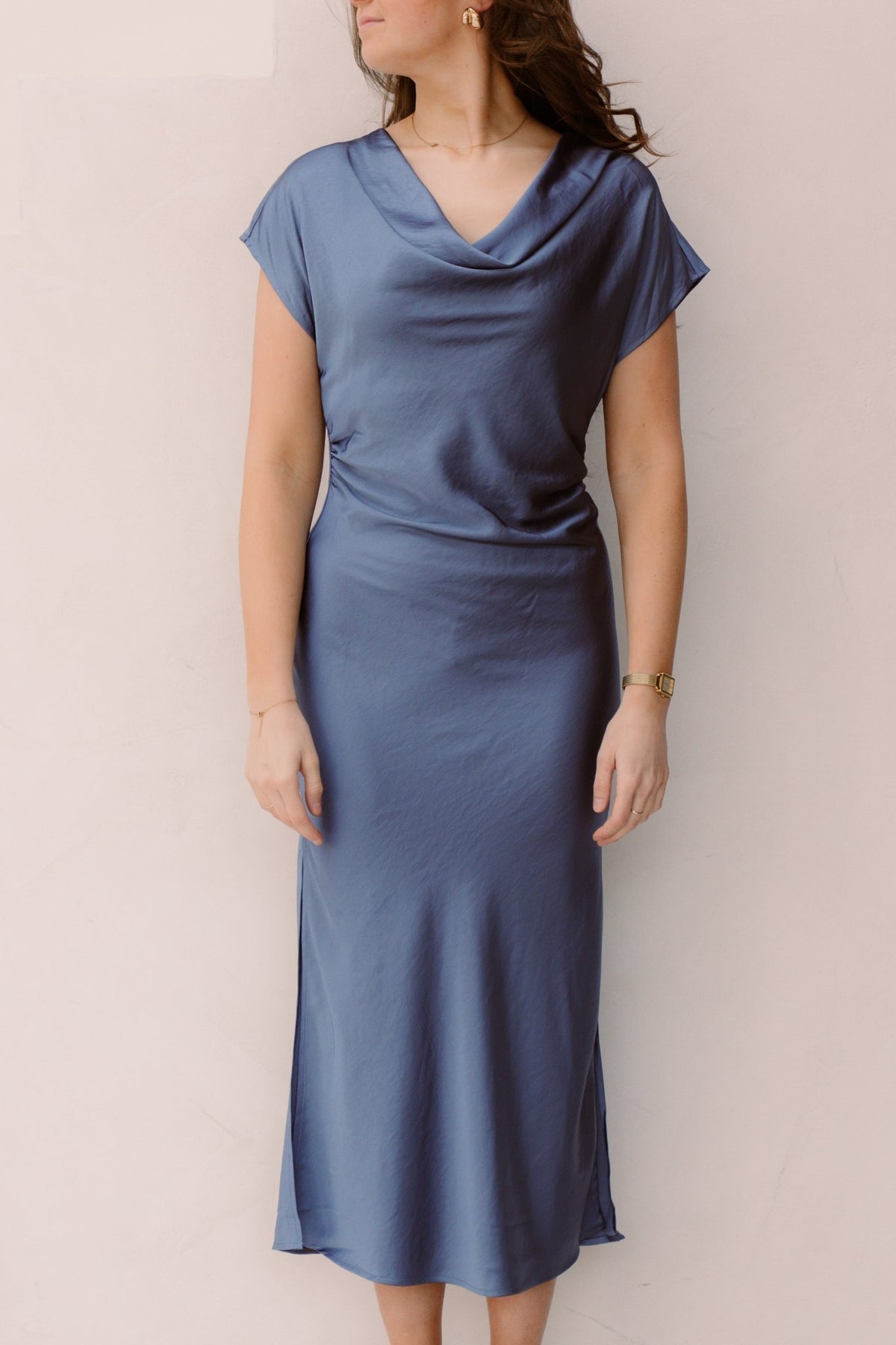 IdunCC Wing Dress Dusty Blue - Bij Keesje - Co'couture - Jurk