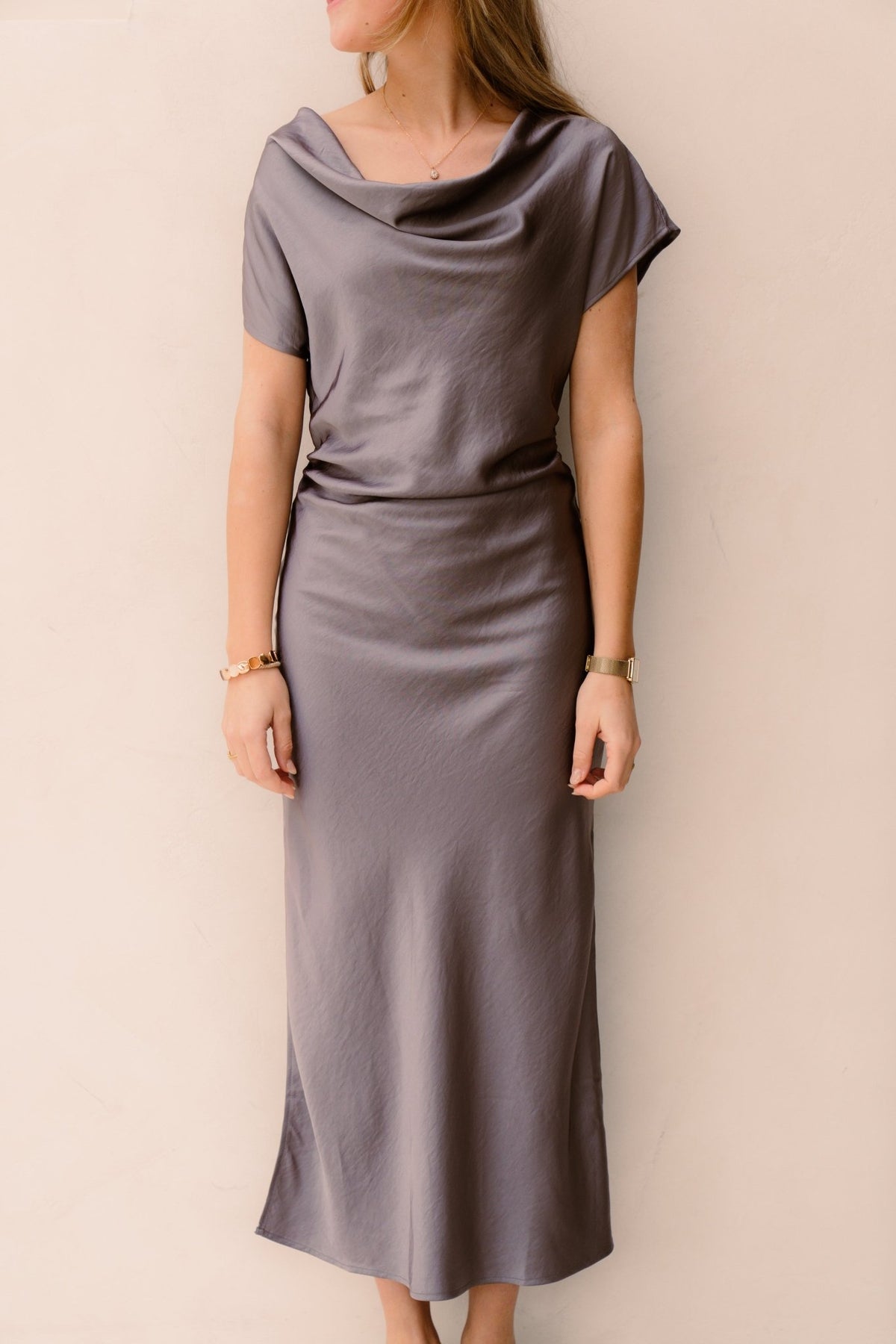 IdunCC Wing Dress Taupe - Bij Keesje - Co'couture - Jurk