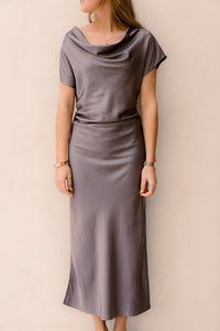 IdunCC Wing Dress Taupe - Bij Keesje - Co'couture - Jurk