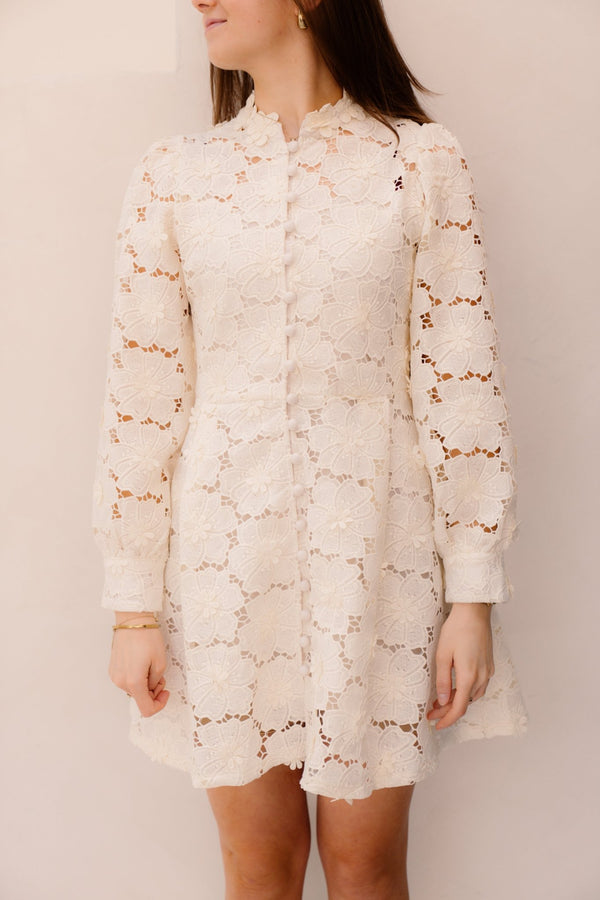 Ielke dress kant beige - Bij Keesje - Bij Keesje - Jurk