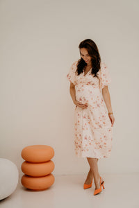 Ilana Sateen Print Dress Creme - Bij Keesje - Neo Noir - Jurk