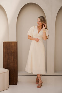 Illana poplin dress butter yellow - Bij Keesje - Neo Noir - Jurk