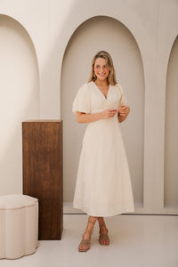 Illana poplin dress butter yellow - Bij Keesje - Neo Noir - Jurk