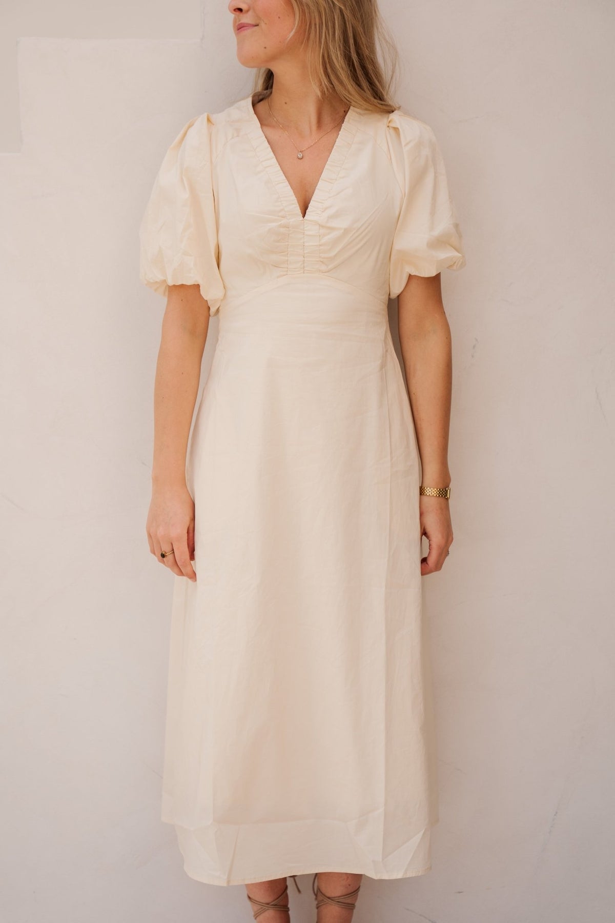 Illana poplin dress butter yellow - Bij Keesje - Neo Noir - Jurk