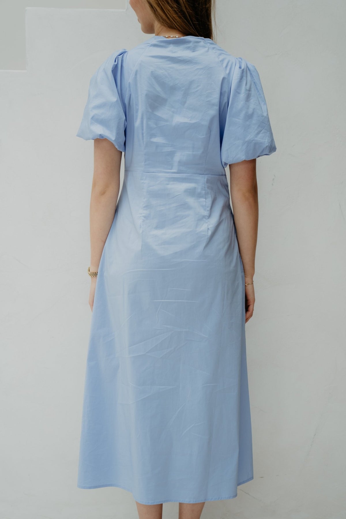 Illana Poplin Dress Sky Blue - Bij Keesje - Neo Noir - jurk