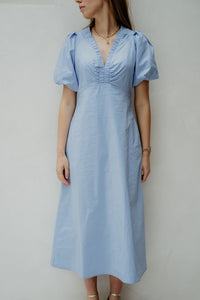 Illana Poplin Dress Sky Blue - Bij Keesje - Neo Noir - jurk