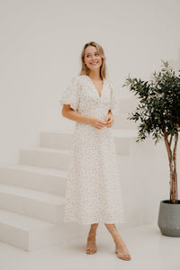 Illana Small Rose Flower Dress Light Yellow - Bij Keesje - Neo Noir - Jurk