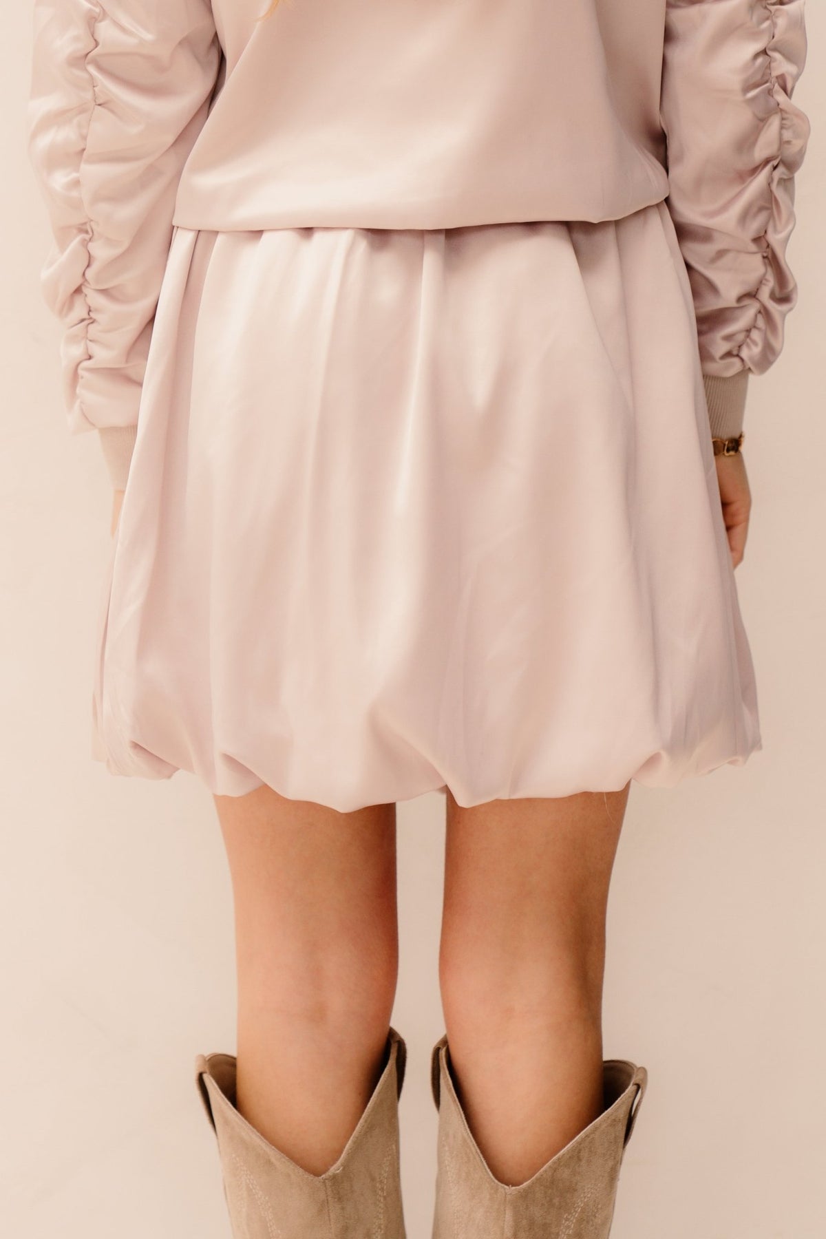 Ilona skirt taupe - Bij Keesje - Bij Keesje - jas