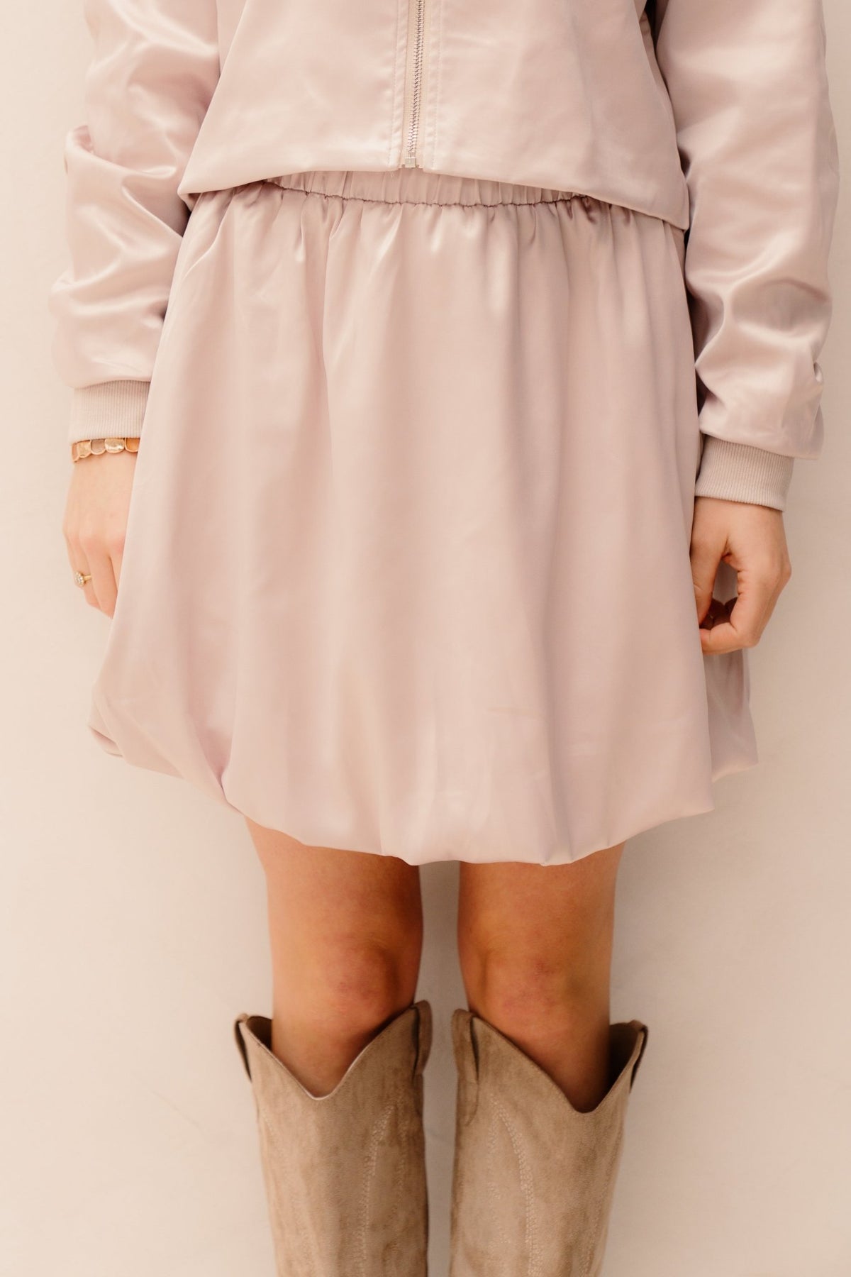 Ilona skirt taupe - Bij Keesje - Bij Keesje - jas