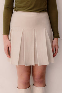 Ina Plooirokje Beige - Bij Keesje - Bij Keesje - Rokken