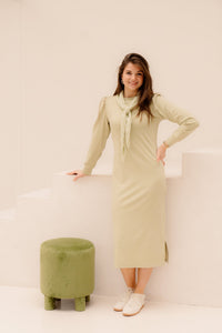 Indy sweater dress green - Bij Keesje - Bij Keesje - Jurk