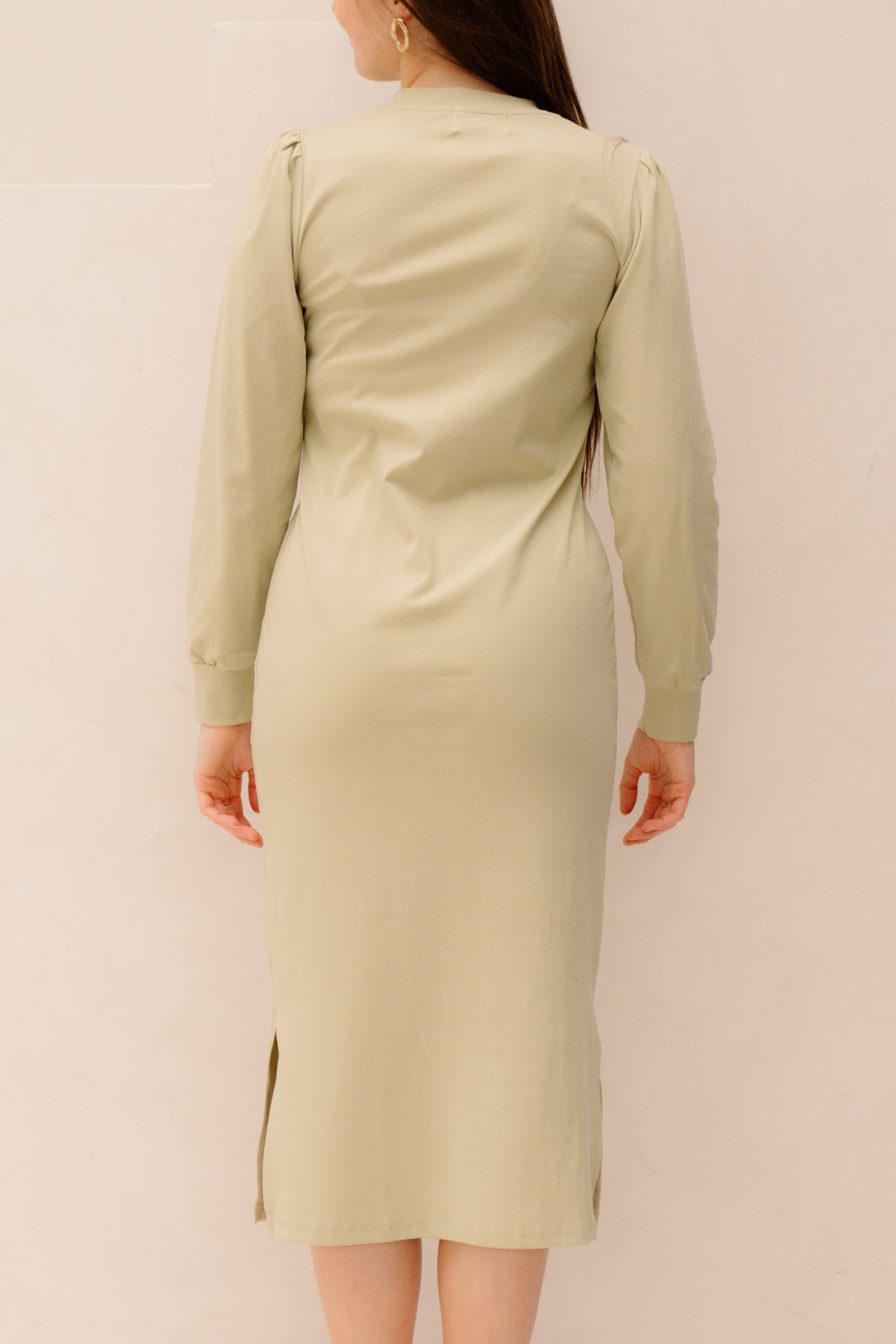 Indy sweater dress green - Bij Keesje - Bij Keesje - Jurk