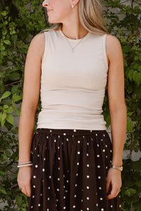 Inessa tanktop beige - Bij Keesje - Bij Keesje - top