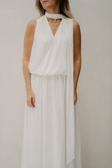 Inge Chiffon Top Off White