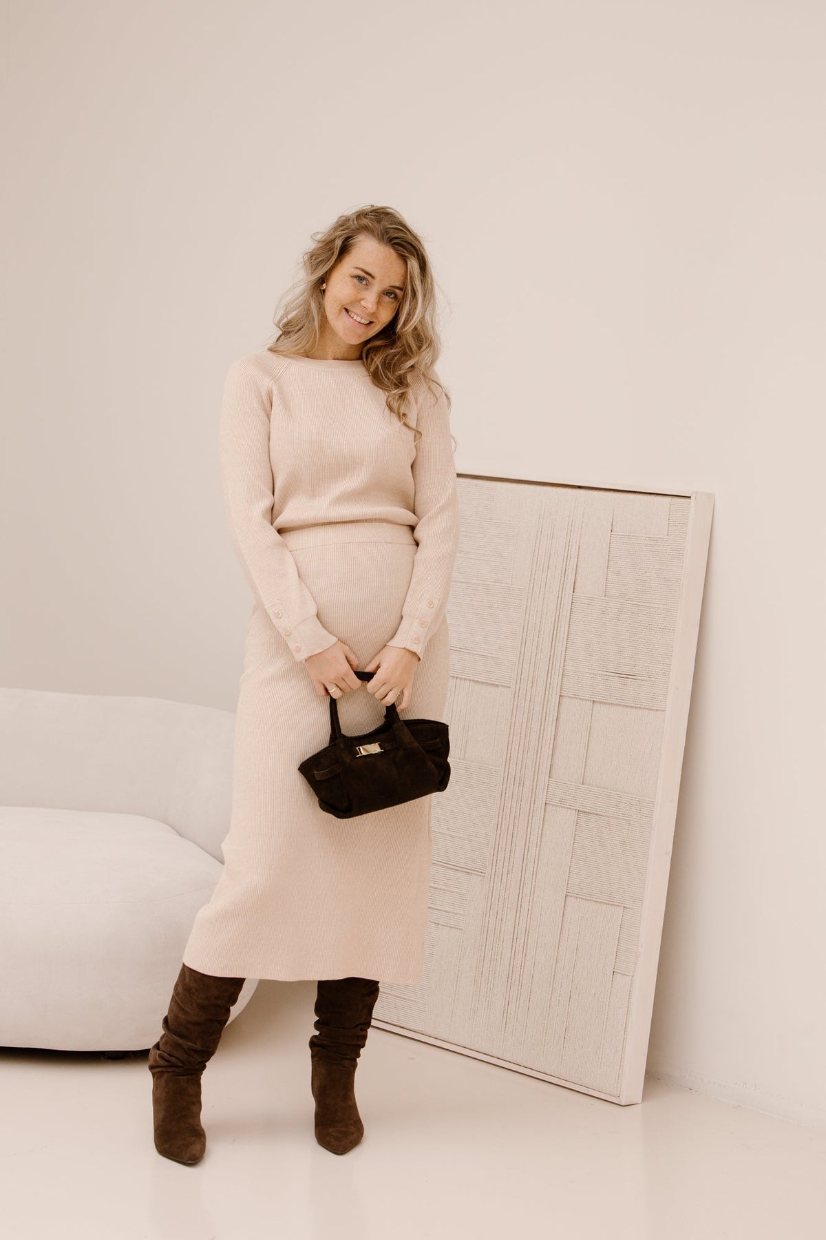 Inke trui beige - Bij Keesje - Bij Keesje