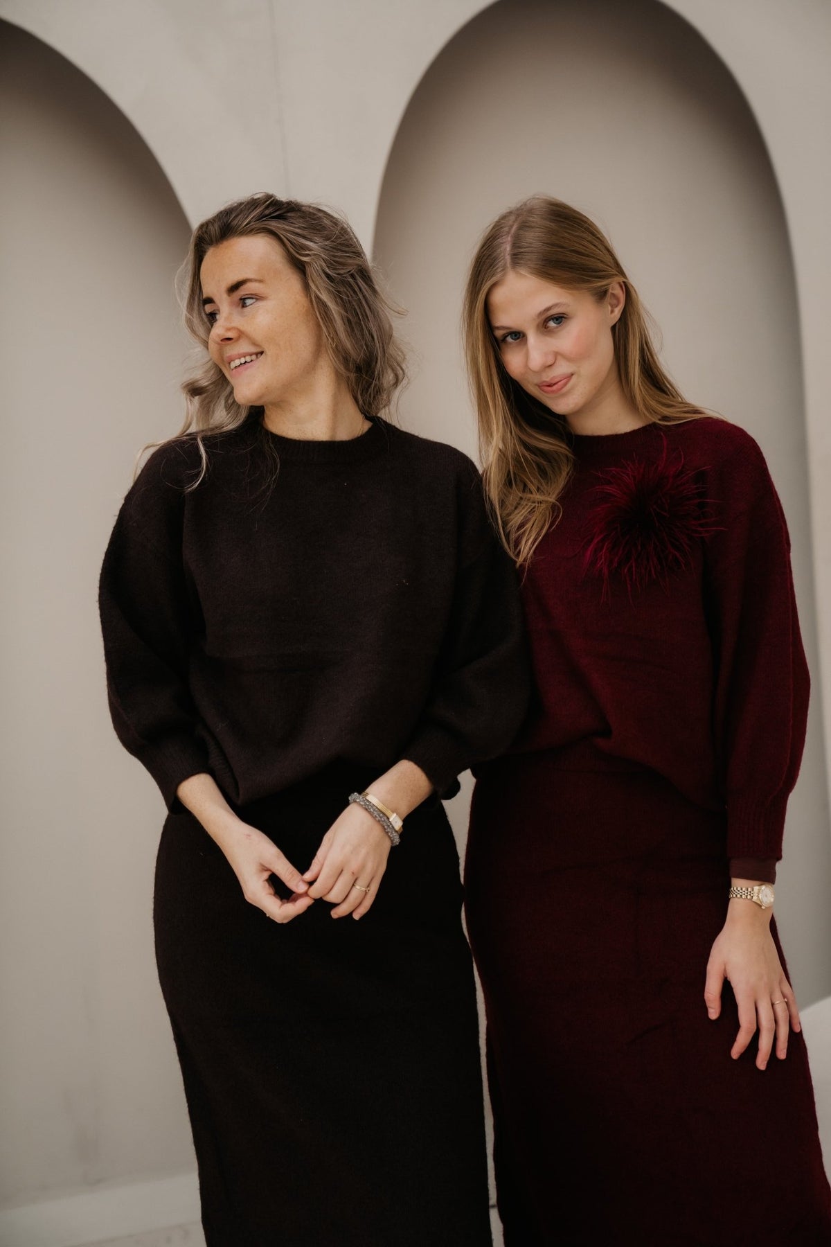 Isa knit skirt bordeaux - Bij Keesje - Bij Keesje - Rok