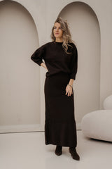 Isa knit skirt brown