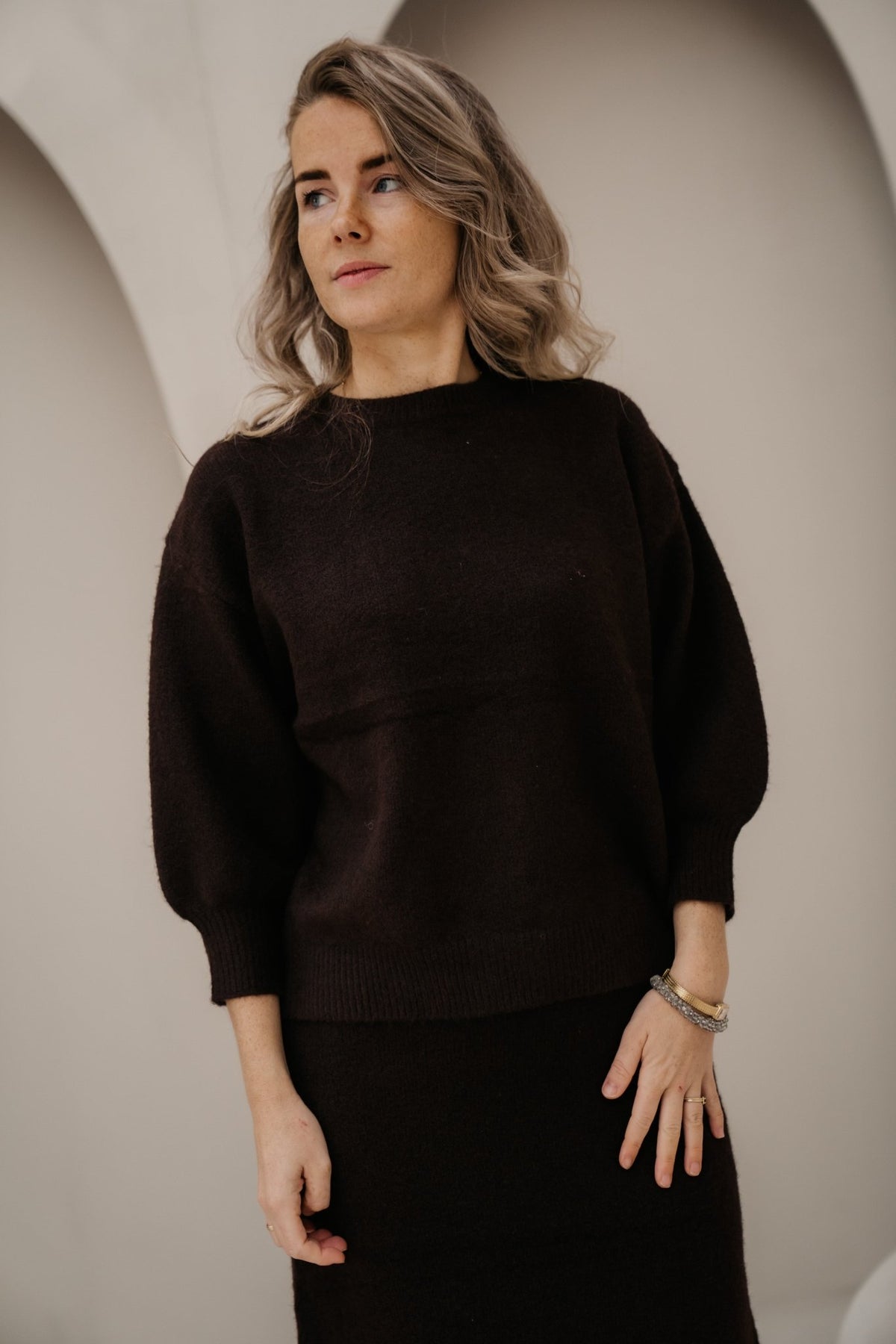 Isa knit top brown - Bij Keesje - Bij Keesje - Top