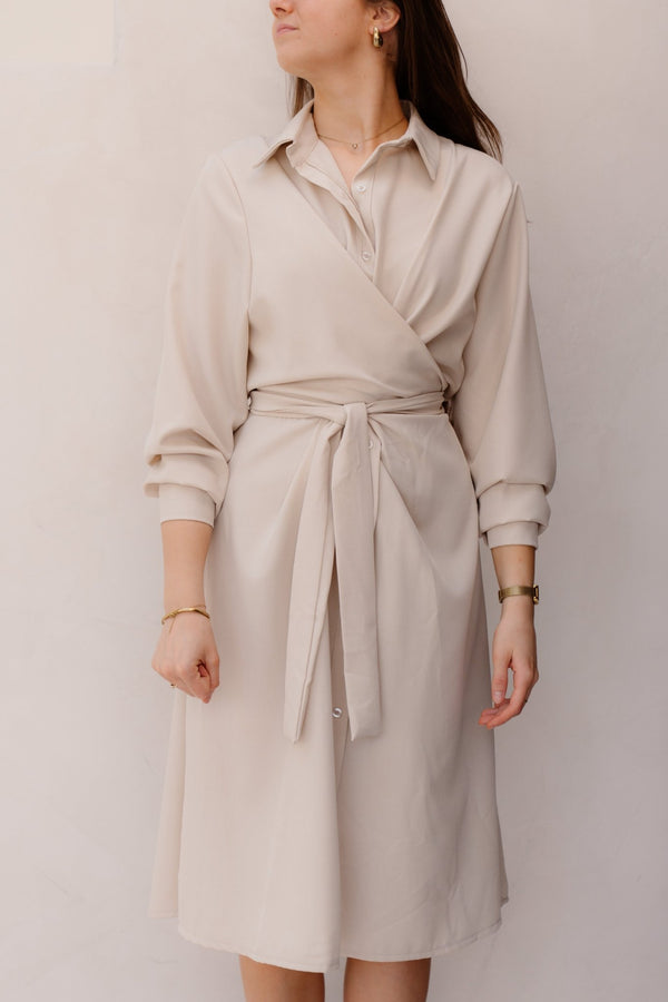 Isabella Dress Beige - Bij Keesje - Bij Keesje - Jurk