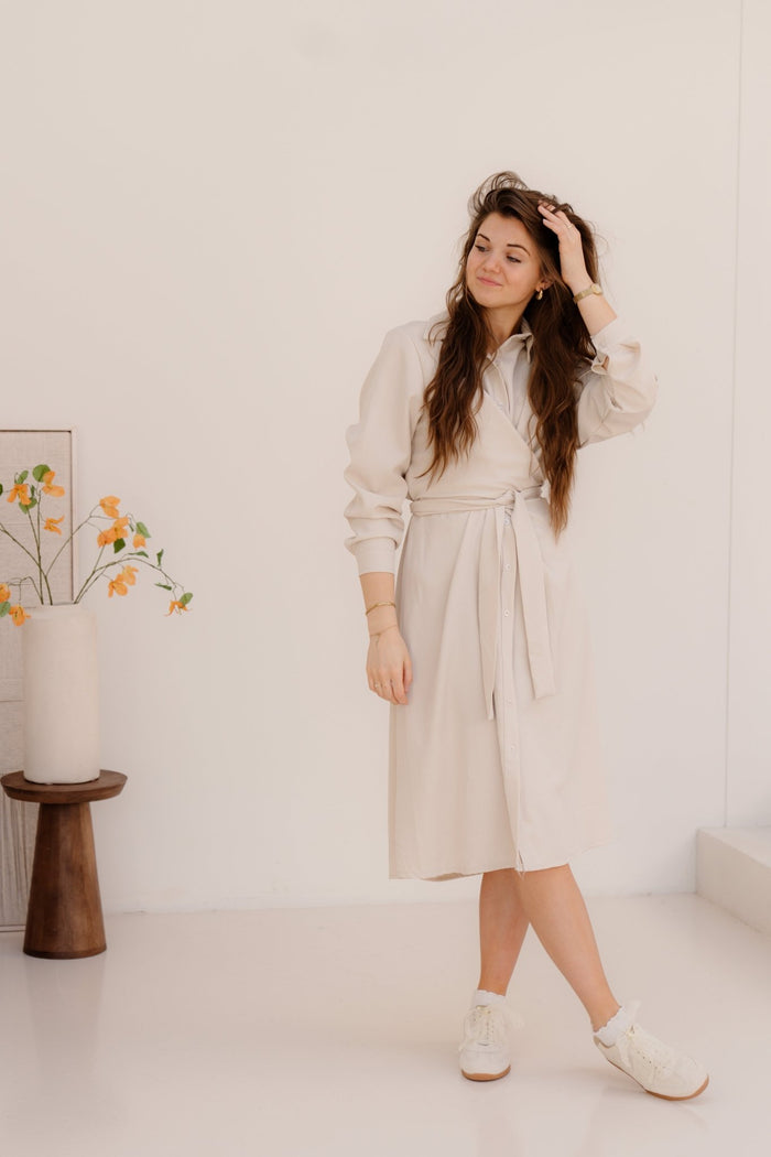 Isabella Dress Beige - Bij Keesje - Bij Keesje - Jurk