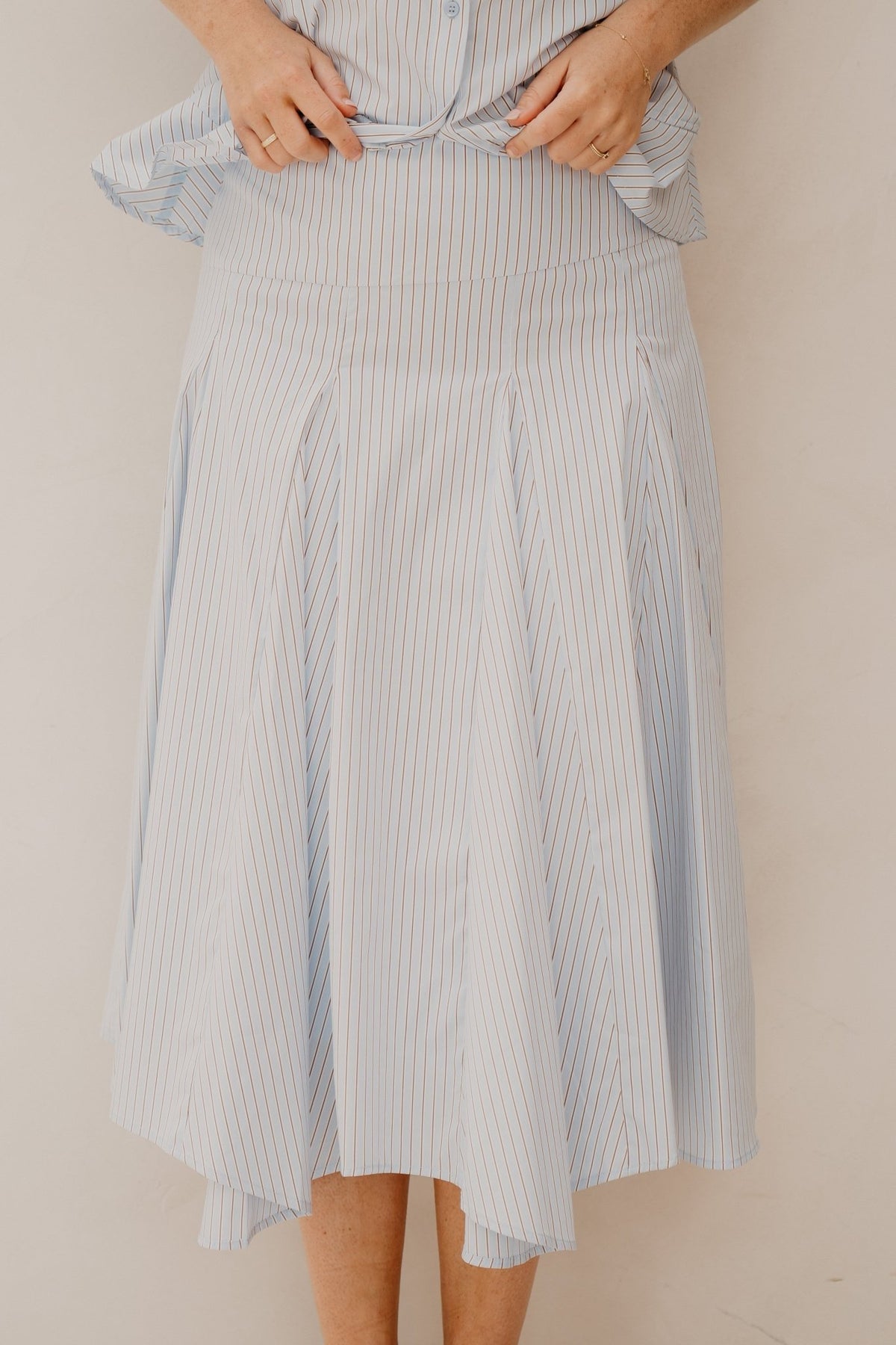 Isabet Stripe Skirt Blue Stripe - Bij Keesje - Neo Noir - rok