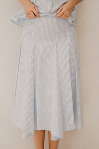 Isabet Stripe Skirt Blue Stripe - Bij Keesje - Neo Noir - rok