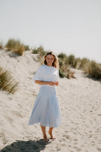 Isabet Stripe Skirt Blue Stripe - Bij Keesje - Neo Noir - rok