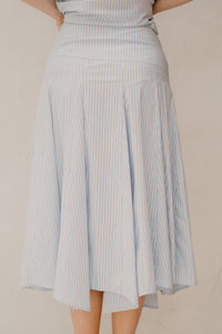 Isabet Stripe Skirt Blue Stripe - Bij Keesje - Neo Noir - rok