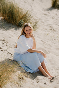 Isabet Stripe Skirt Blue Stripe - Bij Keesje - Neo Noir - rok