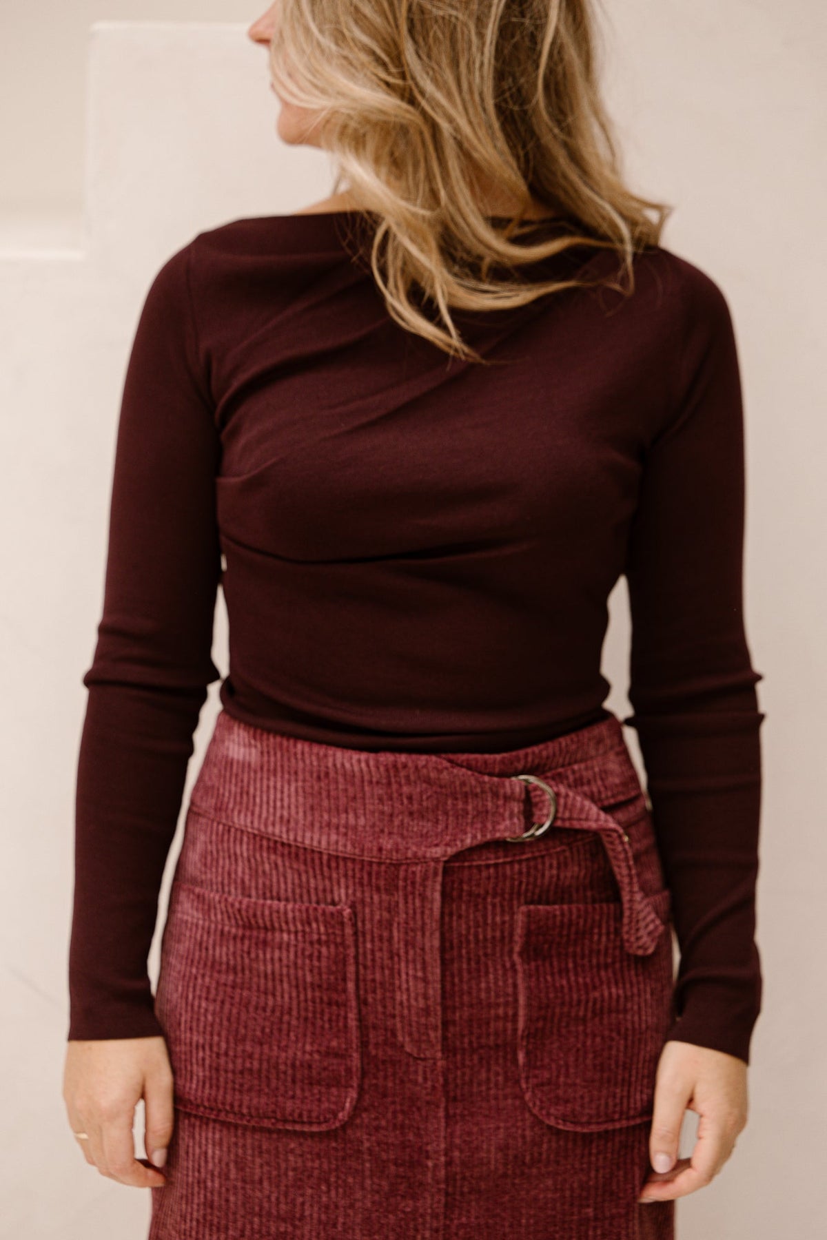 Isara top bordeaux - Bij Keesje - Bij Keesje