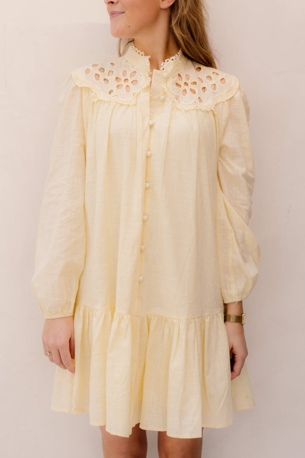 Iselin jurk geel - Bij Keesje - Bij Keesje - Jurk