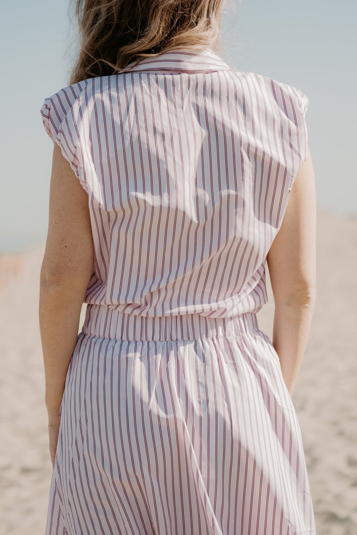 Isella double stripe top rose - Bij Keesje - Neo Noir - Blouse