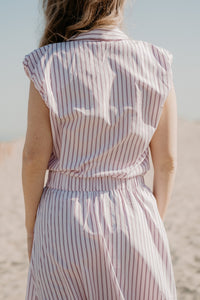 Isella double stripe top rose - Bij Keesje - Neo Noir - Blouse
