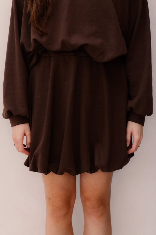 Iza Balloon Skirt Brown - Bij Keesje - Bij Keesje - Rokken