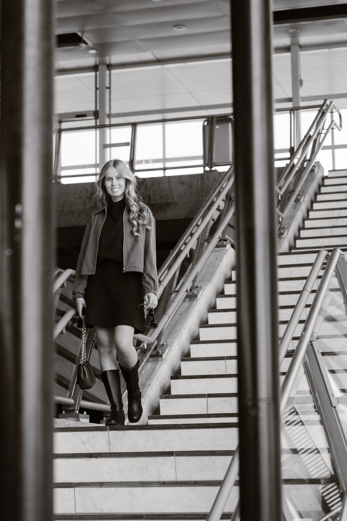 Jacket bomber pinstripe grey - Bij Keesje - Esqualo