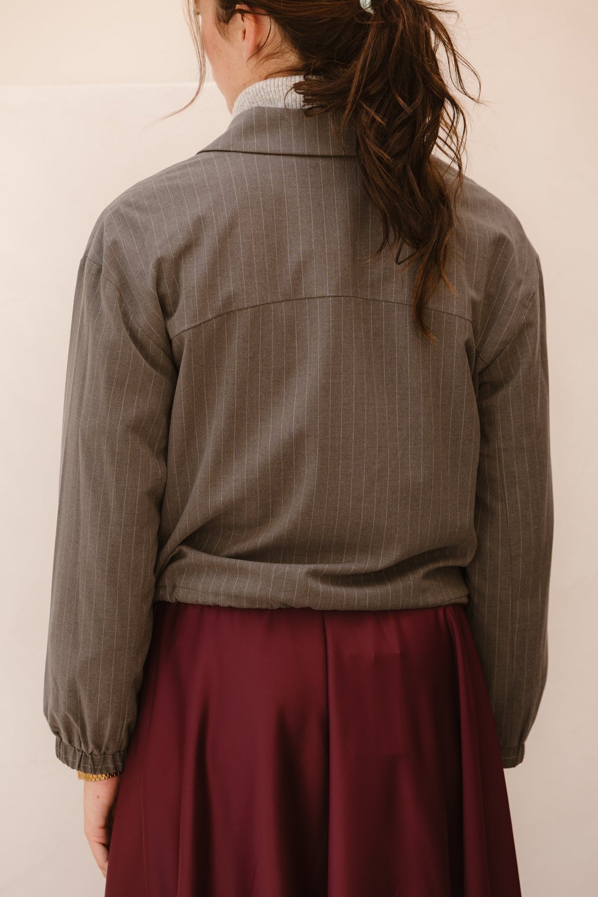 Jacket bomber pinstripe grey - Bij Keesje - Esqualo