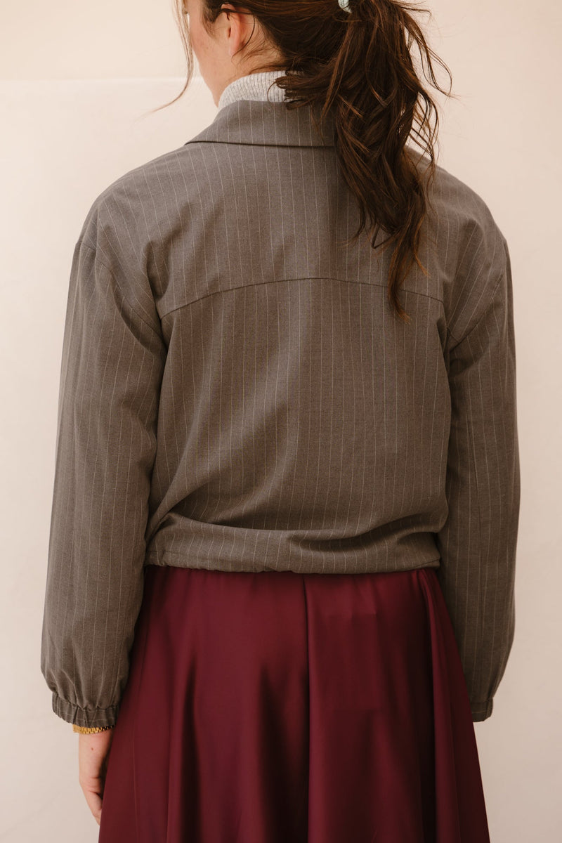 Jacket bomber pinstripe grey - Bij Keesje - Esqualo