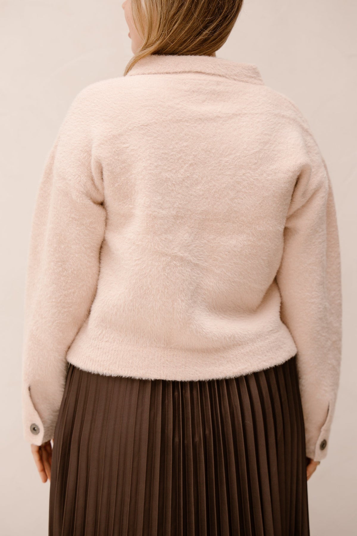 Jacket fluffy with pockets powder pink - Bij Keesje - Bij Keesje