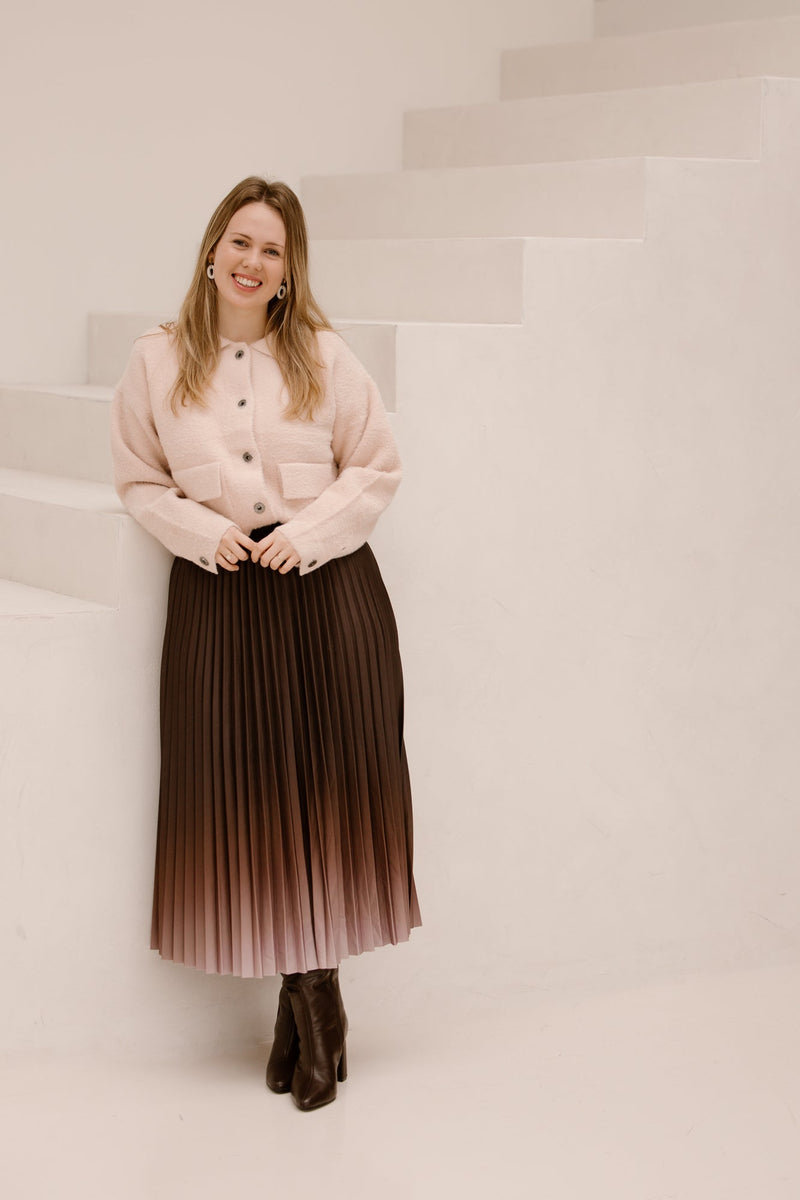 Jacket fluffy with pockets powder pink - Bij Keesje - Bij Keesje