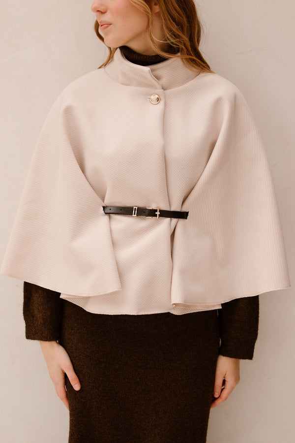 Jacket met belt beige - Bij Keesje - Bij Keesje