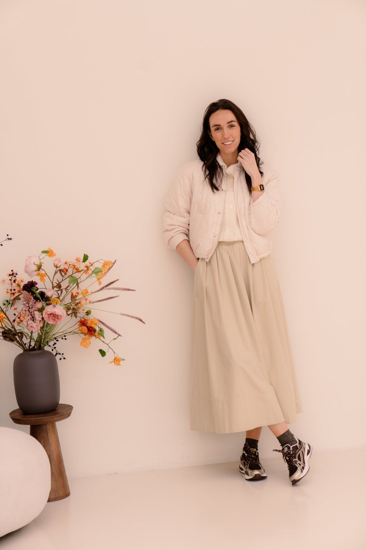 Jacket Quilted Light Sand - Bij Keesje - Esqualo - Jas