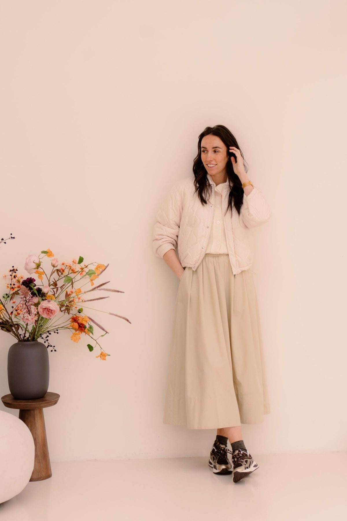 Jacket Quilted Light Sand - Bij Keesje - Esqualo - Jas