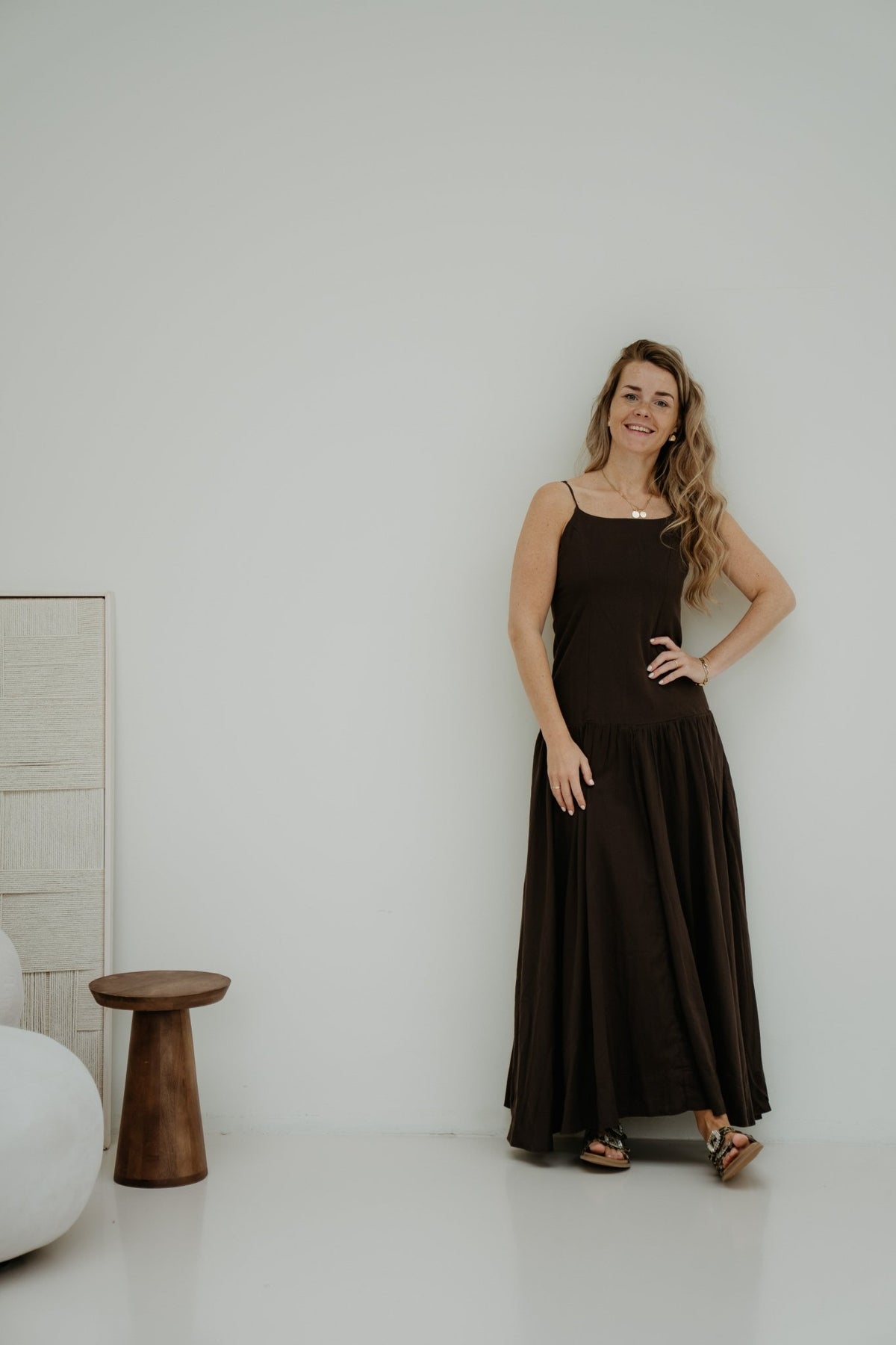 Jackie S Voile Dress Dark Brown - Bij Keesje - Neo Noir - Jurk