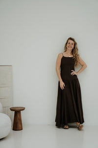 Jackie S Voile Dress Dark Brown - Bij Keesje - Neo Noir - Jurk